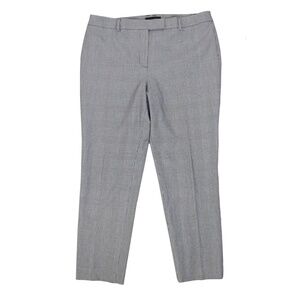 Talbots Petite Women Size 14P High-Waist Straight Pant Plaid Stretch Knit Pocket